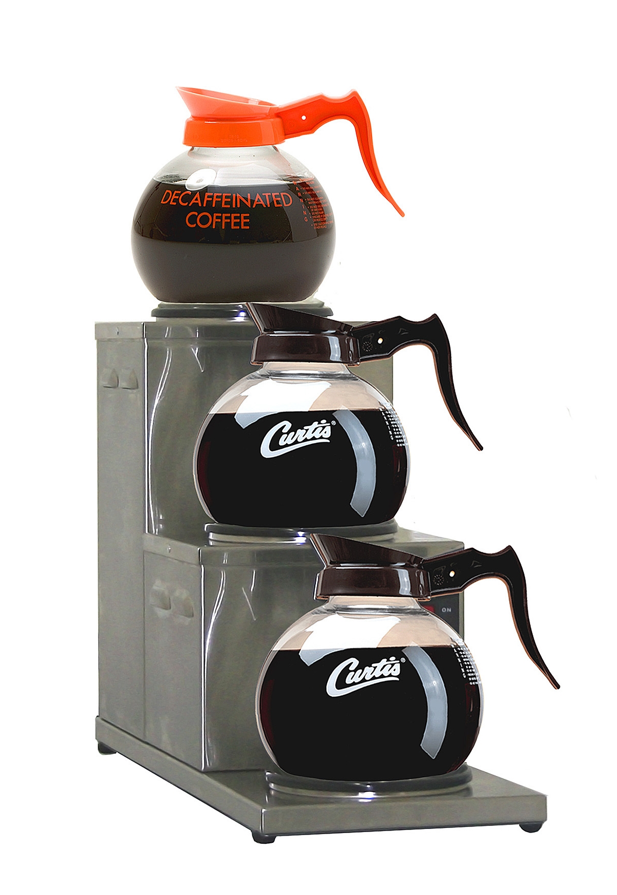 (image for) Wilbur Curtis AW-3SR-10 Three Warmer Warming Stand with Receptacle - Click Image to Close